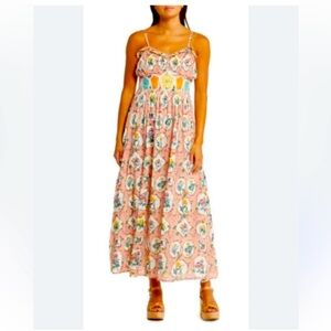 NWT‎ Baron Beatnik PhilosophyCouture Bohemian FloralLaceMaxi SundressSize Medium